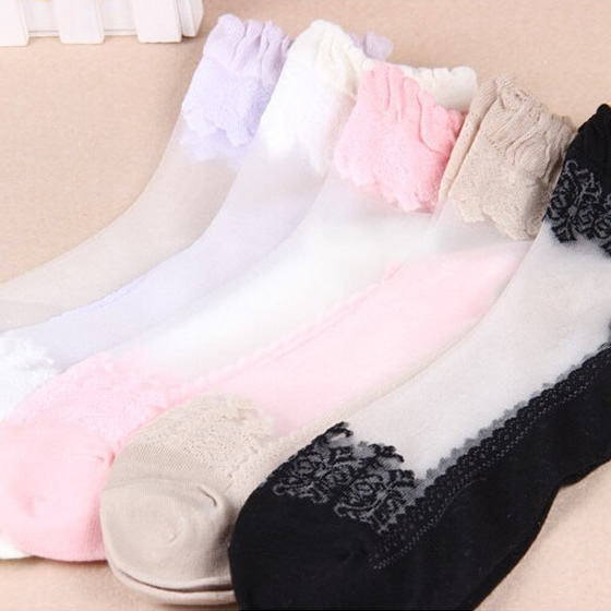 Ultrathin Transparent Lace Short Socks, Western Wear, Socks & Gloves ...