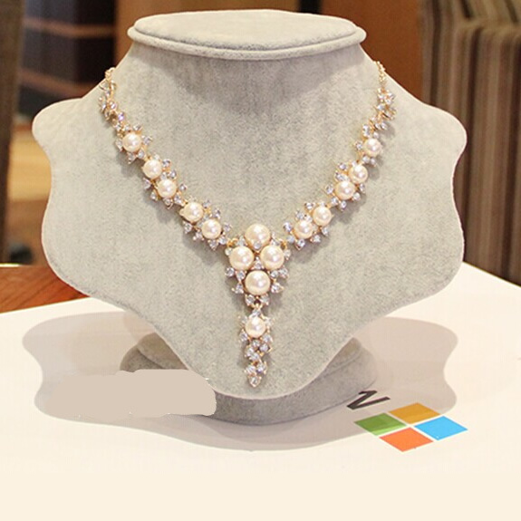 Korean exaggerated Clavicle Chain Pearl Necklace , Jewellery, Necklace ...