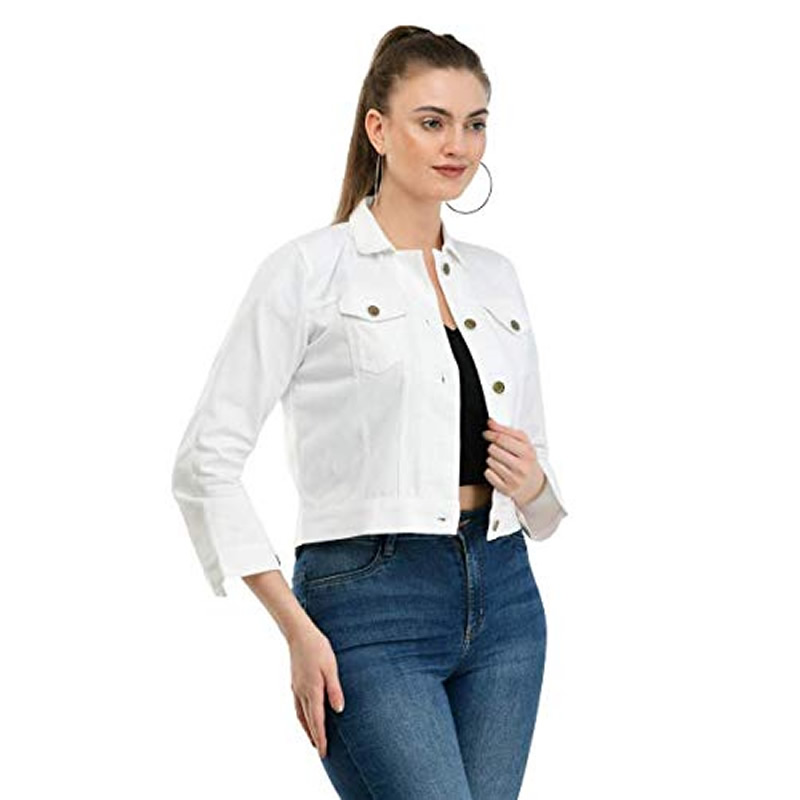 Solid Denim White Jacket, Western Wear, Jackets & Shrugs Free Delivery ...