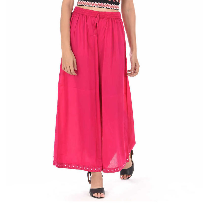 Buy GO COLORS Off White Womens Single Pocket Solid Palazzo Pants | Shoppers  Stop