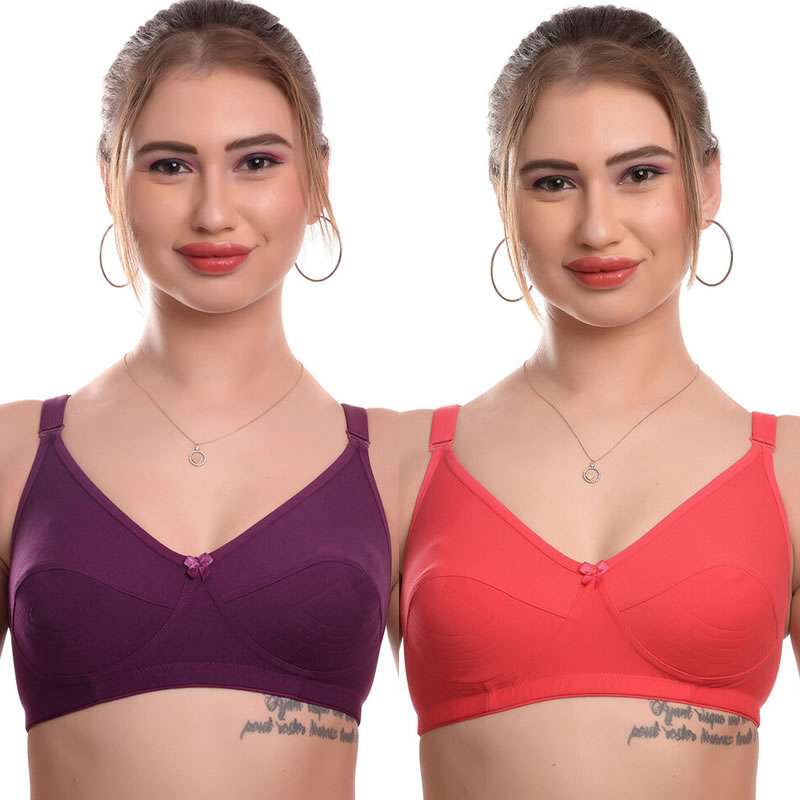 Buy Viral Girl Women's Sports Bra C-Cup Cotton Hosiery (Kelly) (Pack of 2)  Online In India At Discounted Prices