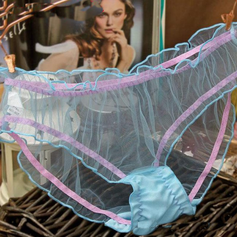 Transparent Seamless Net yarn Lace Underwear Panties, Lingerie