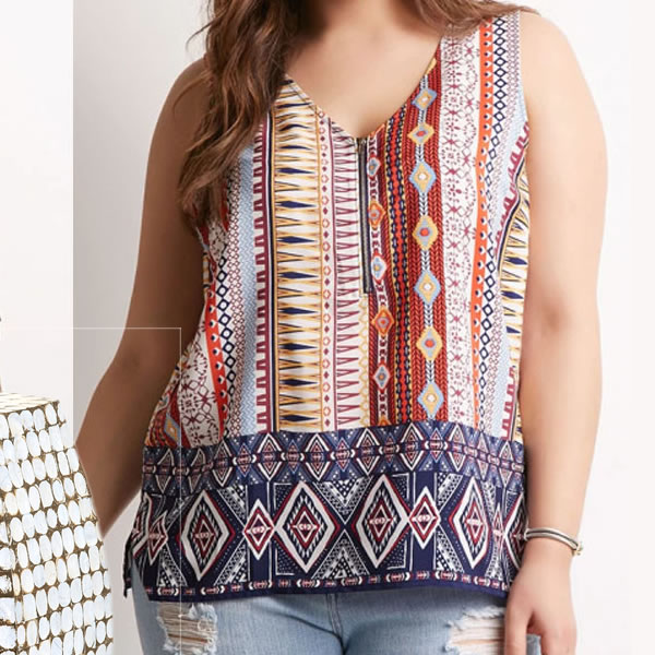 Zipper Wild Striped Sexy Sleeveless Crop Tops, Western Wear, Tops Free  Delivery India.
