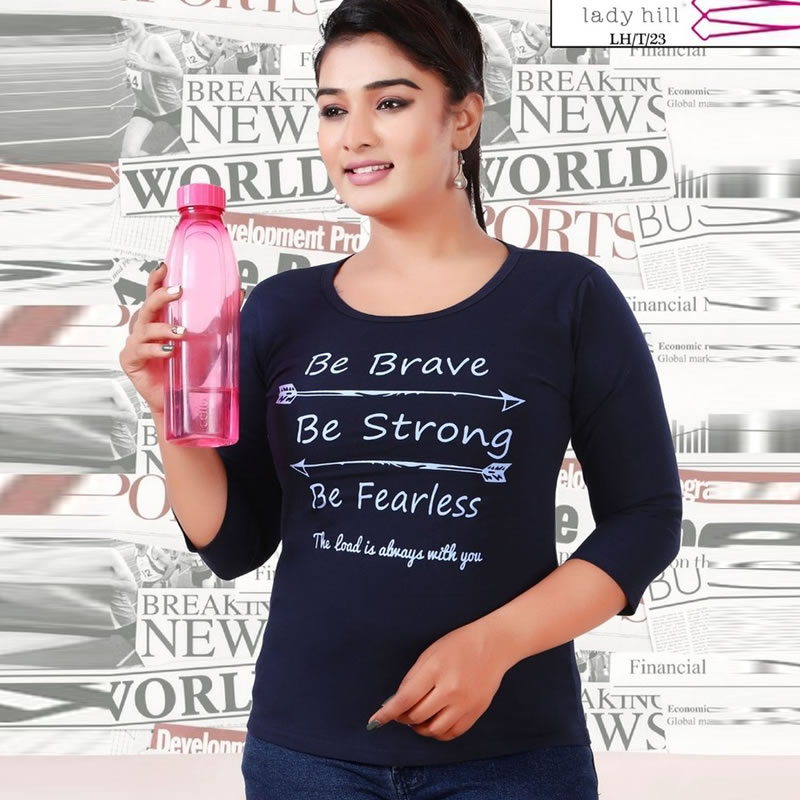 Ladies Printed Lower With Black T Shirt at Rs 325/set, Women Graphic T  Shirts in Ahmedabad