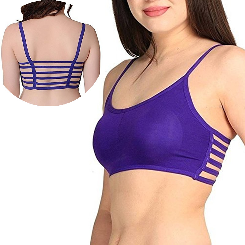 Letter Printed Sports Padded Bralette Top, Lingerie, Sports Bra Free  Delivery India.