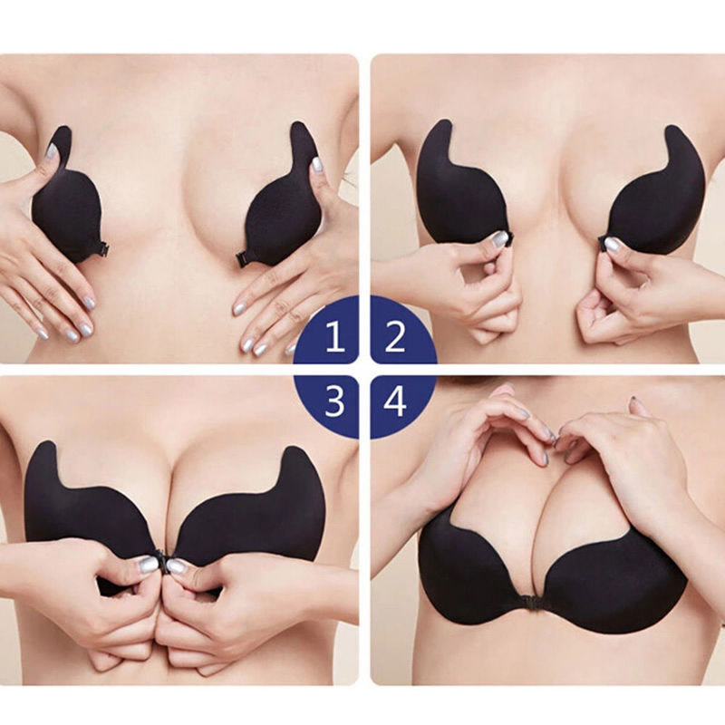 Self Adhesive Bra Seamless Strapless Push Up Silicone Sticky With Gel