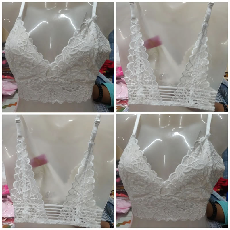 Beautiful Back Floral Lace Triangle Strappy Bralette
