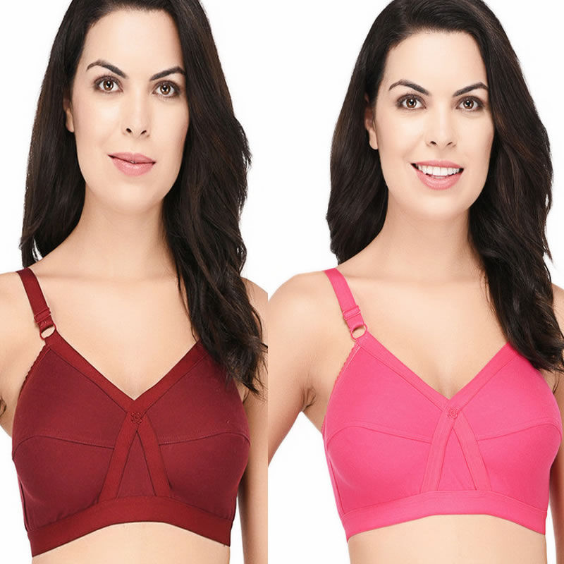 Buy College Girl Pack Of 2 Full Coverage All Day Comfort Cotton Everyday Bra  - Bra for Women 22827914