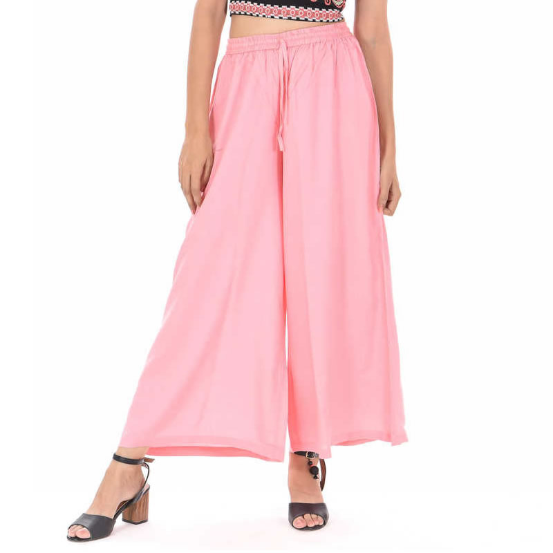Littledesire Light Pink Straight Palazzo With Side Pocket, Ethnic Wear ...