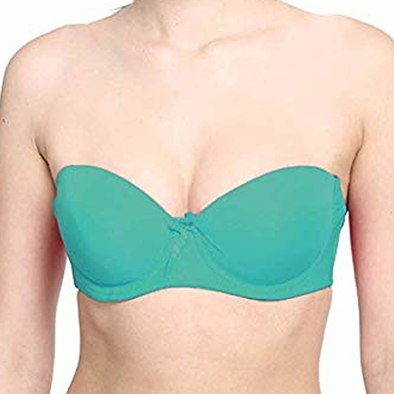 Rama Green Solid Transparent Straps Lightly Padded Push-Up Bra, Lingerie,  Bra Free Delivery India.