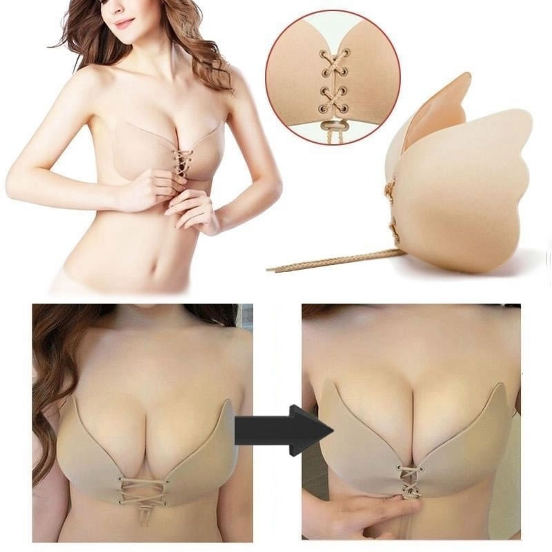 OMG_Shop Butterfly Shape Strapless Self Adhesive Silicone
