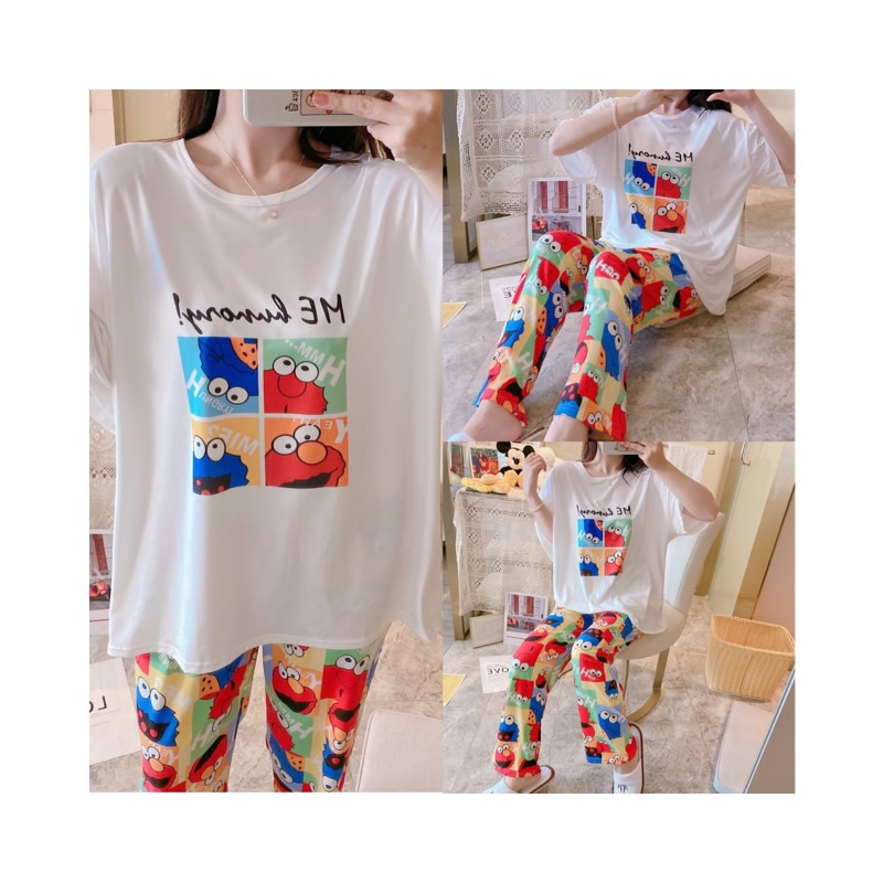 Half Sleeves Cartoon Printed Imported Night Suit