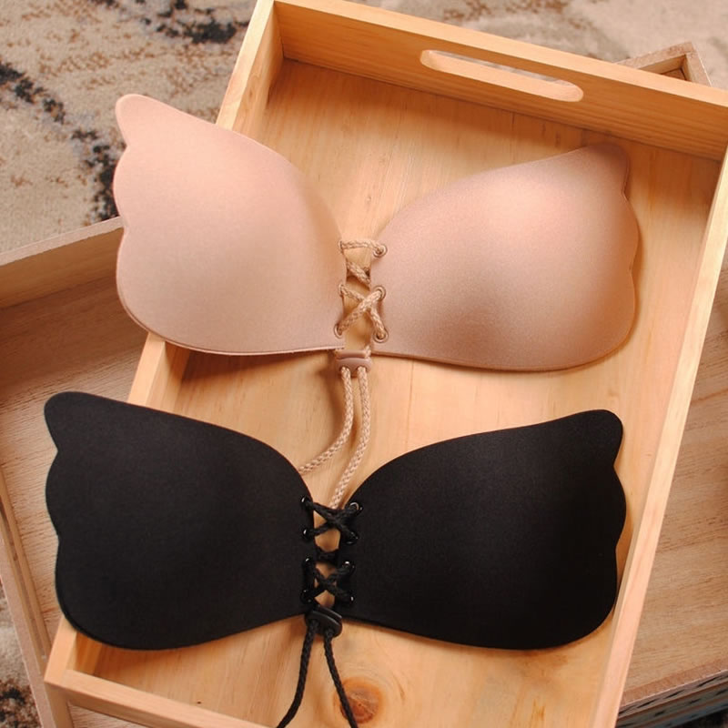 Silicone Gel Self-Adhesive Stick On Butterfly Shape Strapless Bra ,  Lingerie, Bra Free Delivery India.