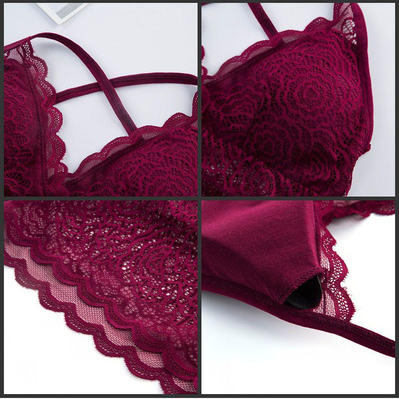 Floral Lace Beautiful Back Wireless Tube Tops Bra, Lingerie, Sports Bra  Free Delivery India.