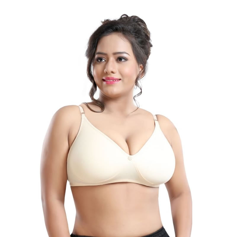 D-Cup Cotton Hosiery Full Coverage Bra (Pack of 2)