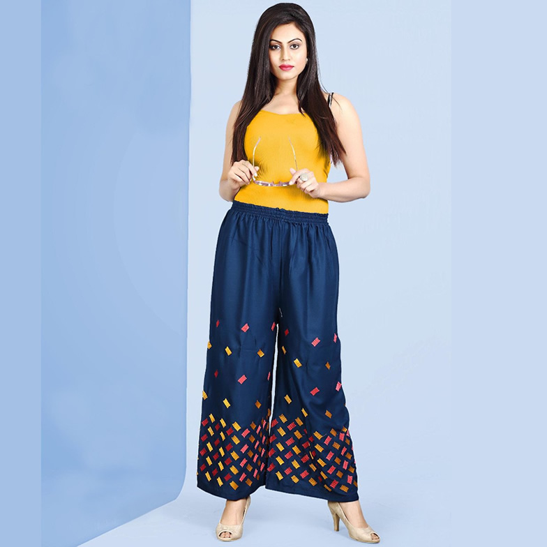 Littledesire Embroidered Straight Palazzo, Ethnic Wear, Palazzo & Pants ...