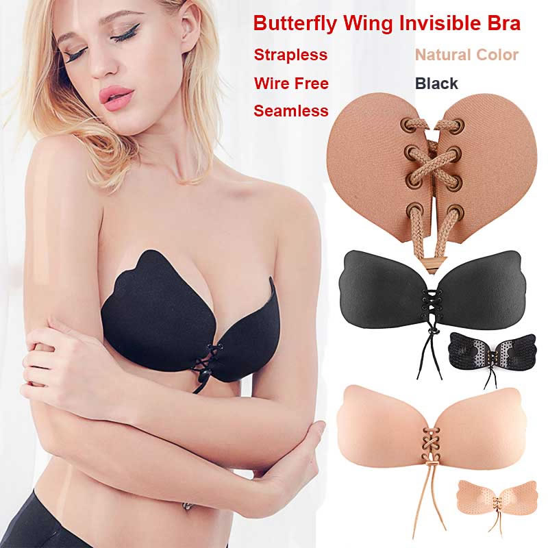 Butterfly Push Up Nubra Seamless Invisible Reusable Adhesive Stick