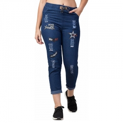 High Waist Jogger Jeans - Trendy Denim for Women