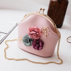 Fashion Stereo Flowers Chain Bag