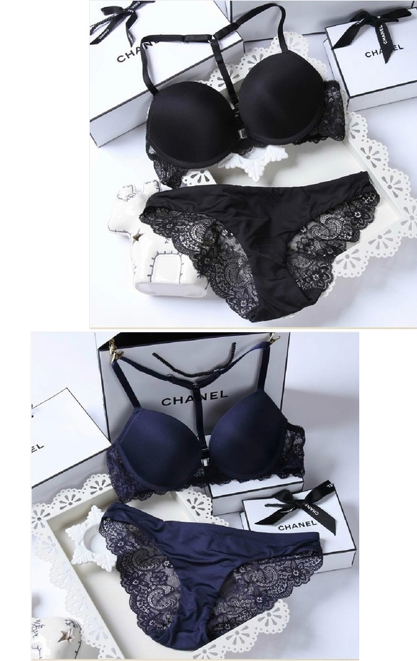 Silk Lingerie Set Luxury Rhinestone Underwear Push Upp Exotic Sets