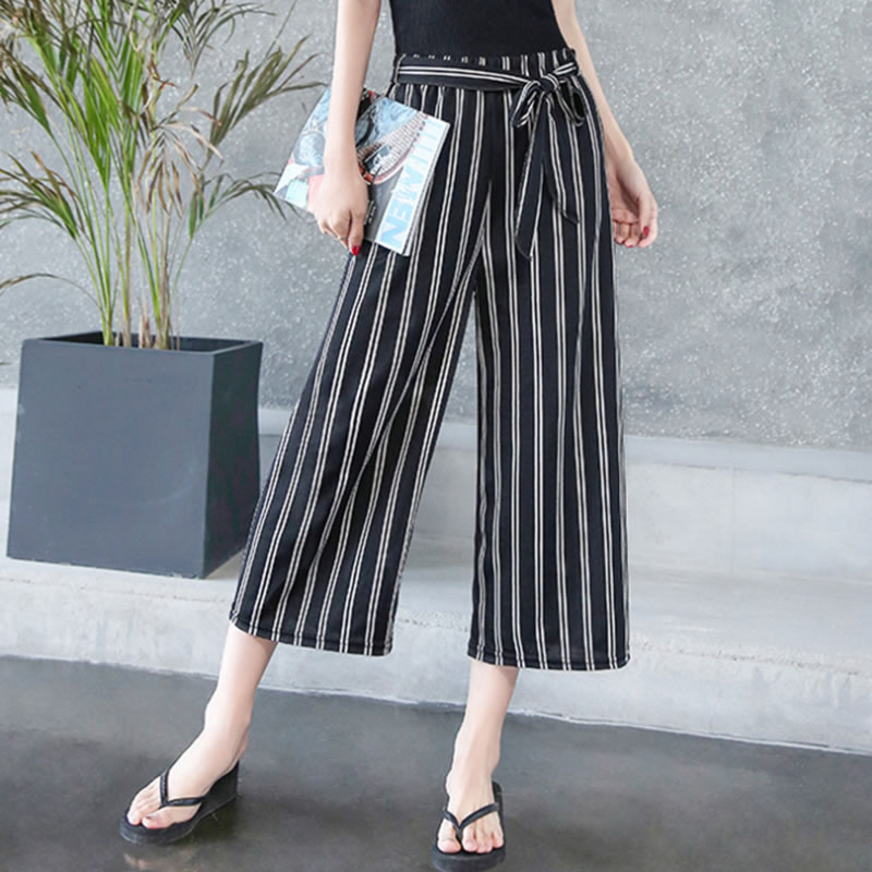 Buy Plus Size Black  White Stripe Palazzo Pants online  Looksgudin