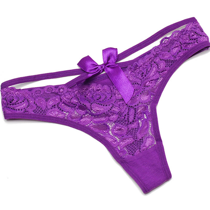 Low Waist Thong Bowknot G-string Briefs, Lingerie, Panties Free Delivery  India.
